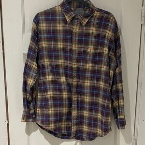 Vintage Viyella 80% Wool Plaid Flannel | Made in USA | Heritage Workwear | Size